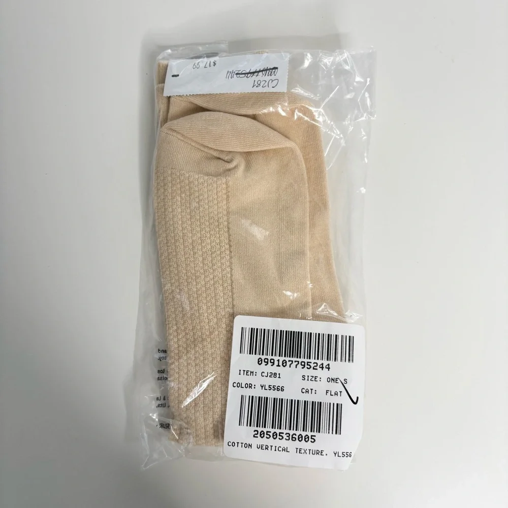 NWT J. Crew Texture-stripe Socks Pale Sun